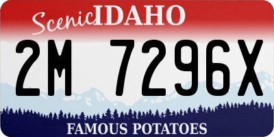 ID license plate 2M7296X