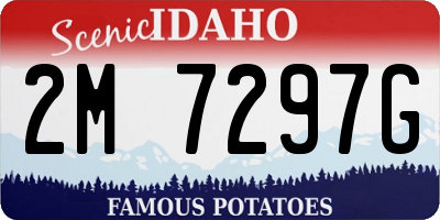ID license plate 2M7297G