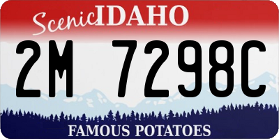 ID license plate 2M7298C