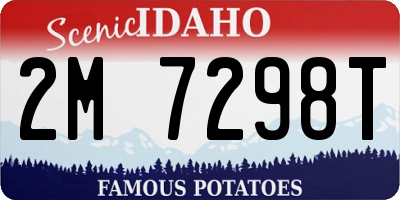 ID license plate 2M7298T