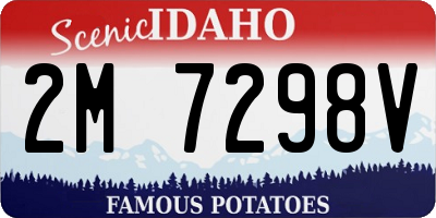 ID license plate 2M7298V