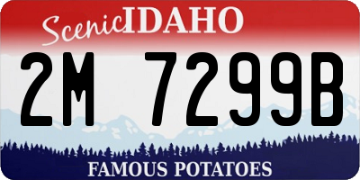 ID license plate 2M7299B