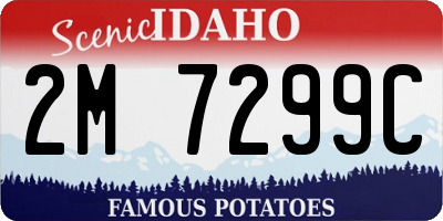 ID license plate 2M7299C