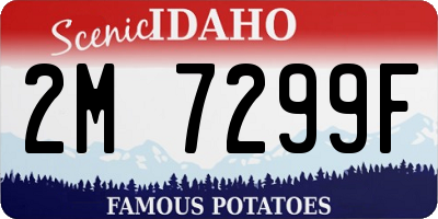 ID license plate 2M7299F