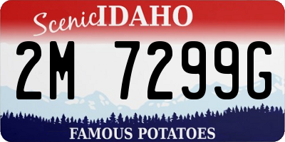 ID license plate 2M7299G