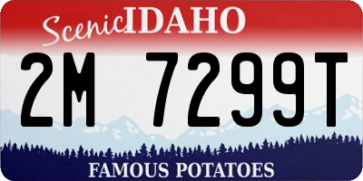 ID license plate 2M7299T