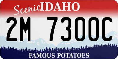 ID license plate 2M7300C