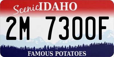 ID license plate 2M7300F