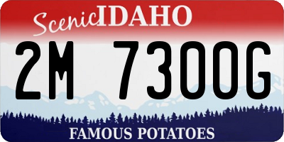 ID license plate 2M7300G