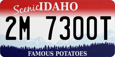 ID license plate 2M7300T