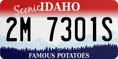ID license plate 2M7301S