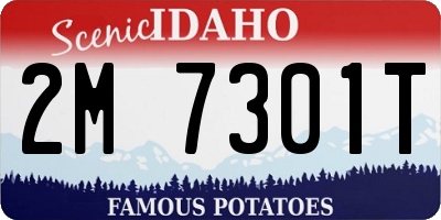 ID license plate 2M7301T