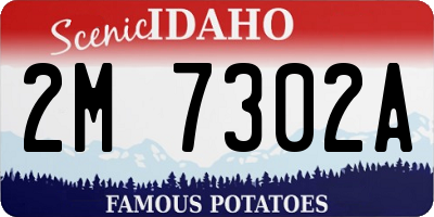 ID license plate 2M7302A