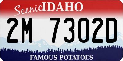 ID license plate 2M7302D