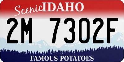 ID license plate 2M7302F