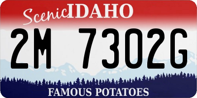 ID license plate 2M7302G