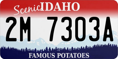 ID license plate 2M7303A