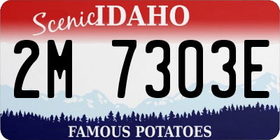 ID license plate 2M7303E