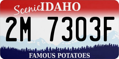 ID license plate 2M7303F