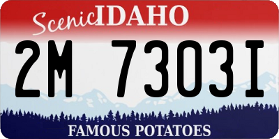 ID license plate 2M7303I