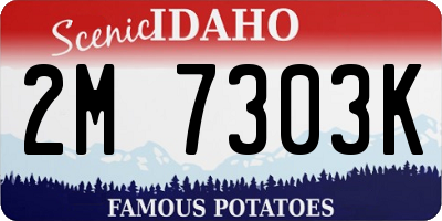 ID license plate 2M7303K