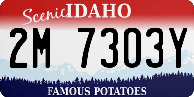 ID license plate 2M7303Y