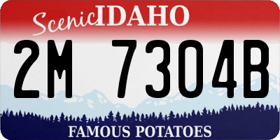 ID license plate 2M7304B