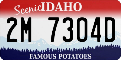 ID license plate 2M7304D