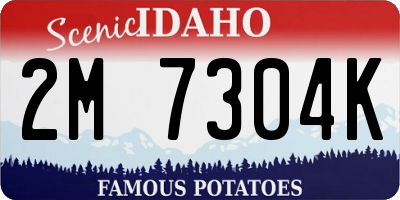 ID license plate 2M7304K