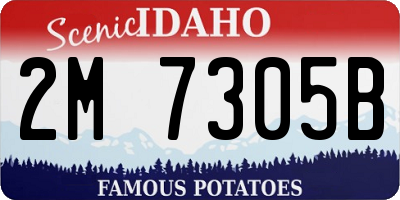 ID license plate 2M7305B