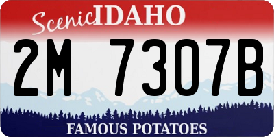 ID license plate 2M7307B