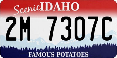 ID license plate 2M7307C