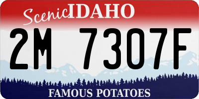 ID license plate 2M7307F
