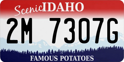 ID license plate 2M7307G