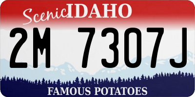 ID license plate 2M7307J
