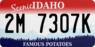 ID license plate 2M7307K