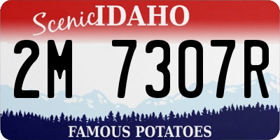 ID license plate 2M7307R