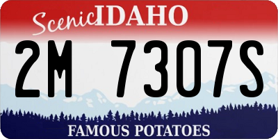ID license plate 2M7307S