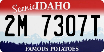 ID license plate 2M7307T