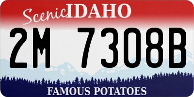 ID license plate 2M7308B