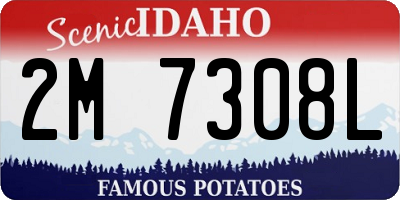 ID license plate 2M7308L