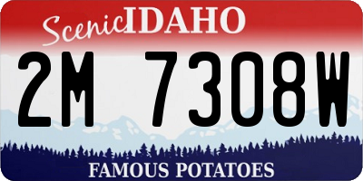 ID license plate 2M7308W