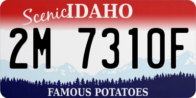 ID license plate 2M7310F