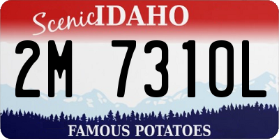 ID license plate 2M7310L