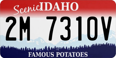 ID license plate 2M7310V