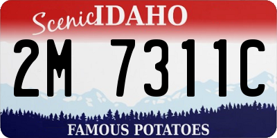 ID license plate 2M7311C