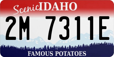 ID license plate 2M7311E