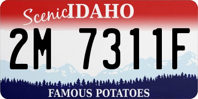 ID license plate 2M7311F