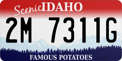 ID license plate 2M7311G