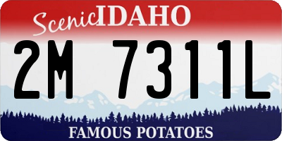 ID license plate 2M7311L